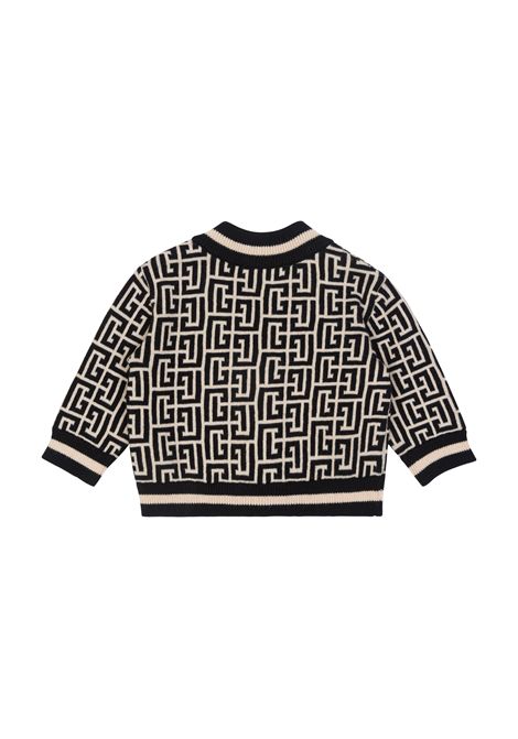 Cardigan con stampa BALMAIN KIDS | BX9510 Z2312104NE